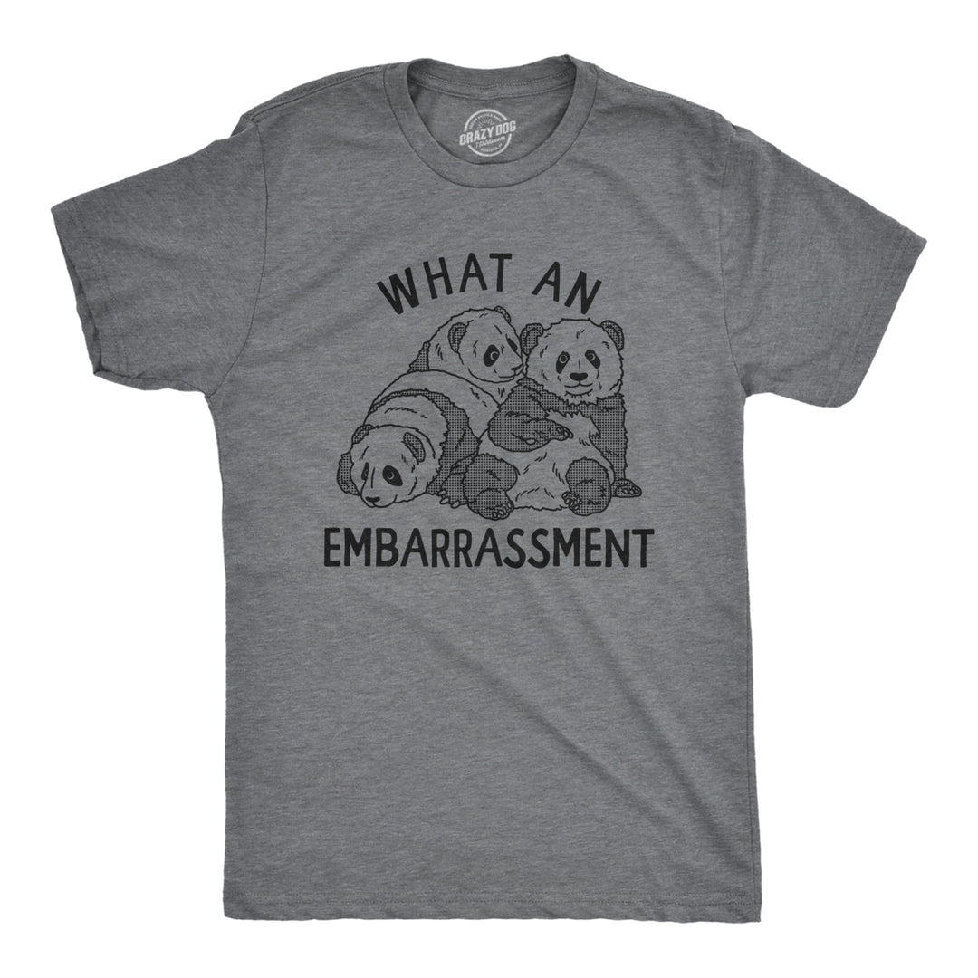 Mens What An Embarrasment T Shirt Funny Panda Bear Joke Tee For Guys Image 1