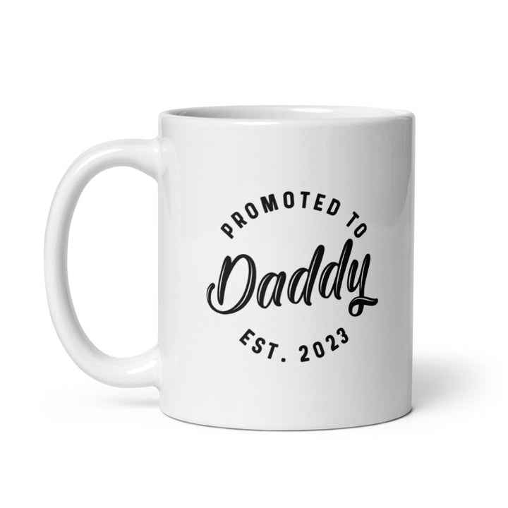 Promoted To Daddy 2023 Mug Funny Family Baby Announcement Coffee Cup-11oz Image 1