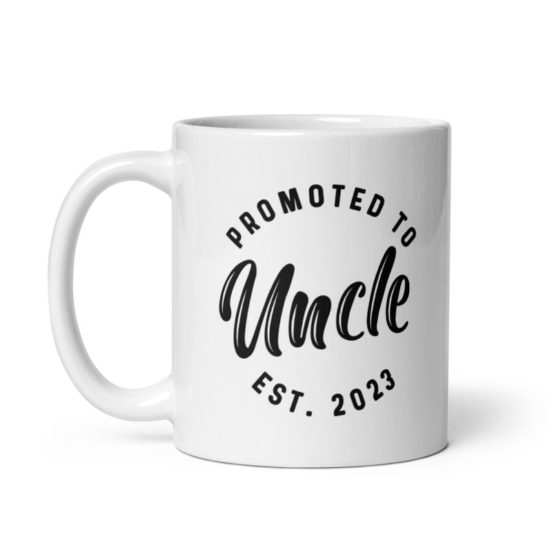 Promoted To Uncle 2023 Mug Funny Family Baby Announcement Coffee Cup-11oz Image 1