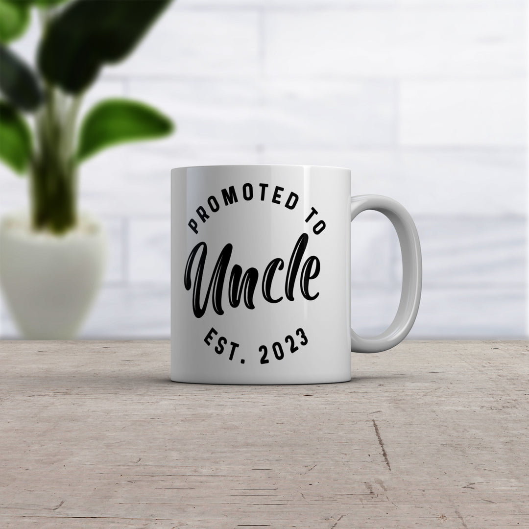 Promoted To Uncle 2023 Mug Funny Family Baby Announcement Coffee Cup-11oz Image 2