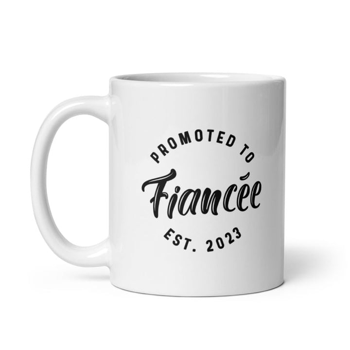 Promoted To Fiancee 2023 Mug Funny Family Wedding Announcement Coffee Cup-11oz Image 1