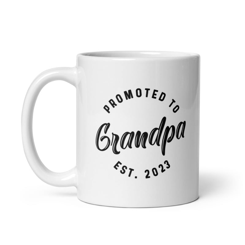 Promoted To Grandpa 2023 Mug Funny Family Baby Announcement Coffee Cup-11oz Image 1