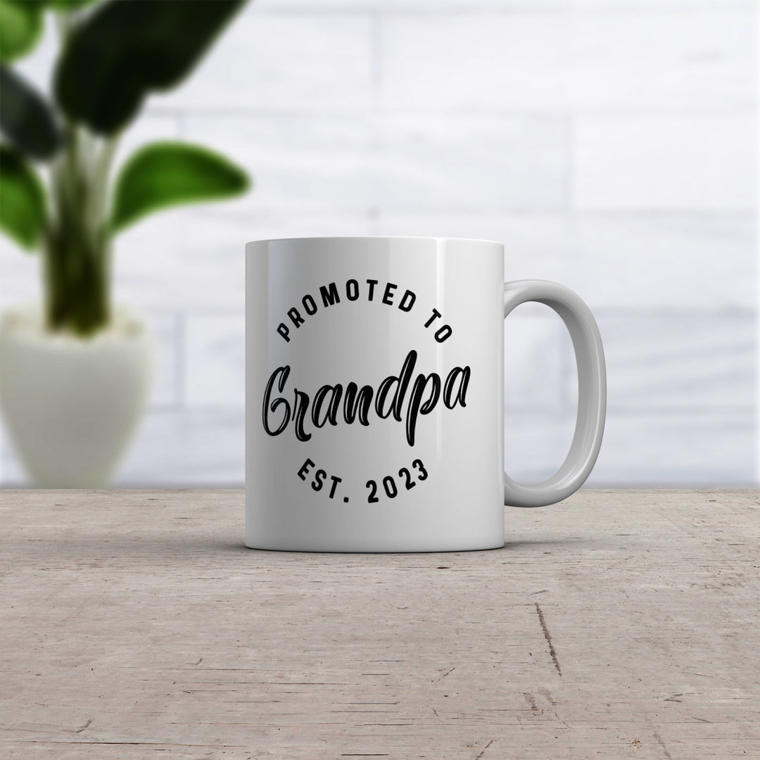 Promoted To Grandpa 2023 Mug Funny Family Baby Announcement Coffee Cup-11oz Image 2