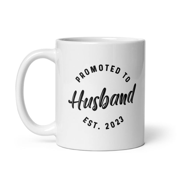 Promoted To Husband 2023 Mug Funny Family Wedding Announcement Coffee Cup-11oz Image 1