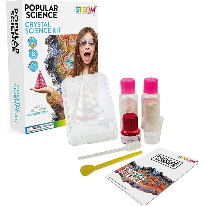 Popular Science Crystal Science Kit STEAM Educational Learning Experiment WOW Stuff Image 1