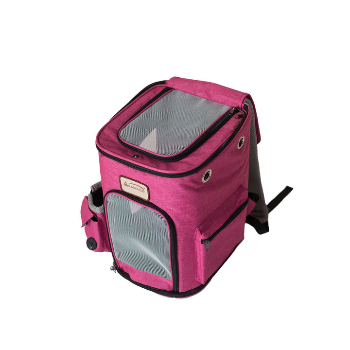 Armarkat Model PC301P Pets Backpack Pet Carrier in Pink and Gray Combo Image 3