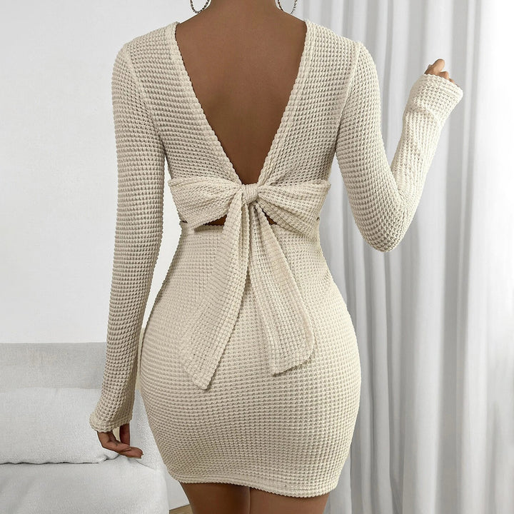 Tied Backless Bodycon Dress Image 1