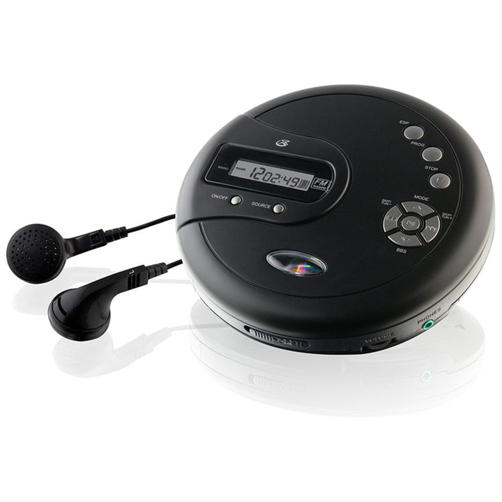 PC332B GPX Portable CD Player Anti-Skip ProtectionFM Radio and Stereo Ear Image 2