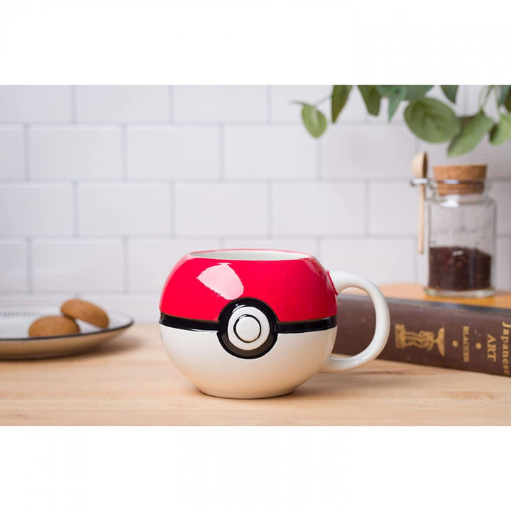 Pokemon PokeBall 20oz Sculpted Ceramic Mug Image 3