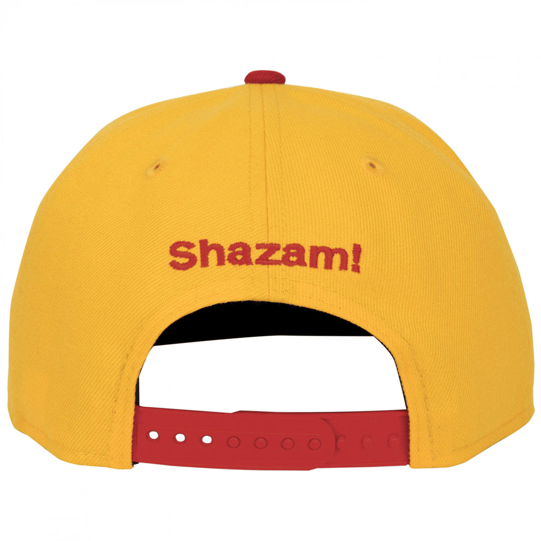 Shazam Symbol Red and Gold Colorway  Era 9Fifty Adjustable Hat Image 4