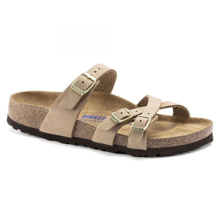 BIRKENSTOCK Womens Franca Sandcastle Nubuck Soft Footbed Sandals Size Regular Image 1