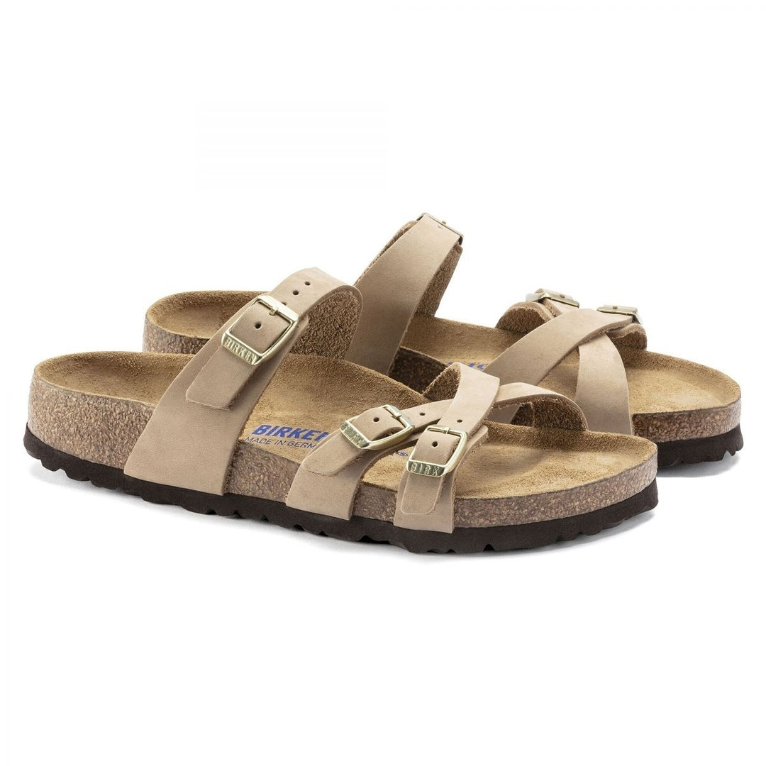 BIRKENSTOCK Womens Franca Sandcastle Nubuck Soft Footbed Sandals Size Regular Image 4