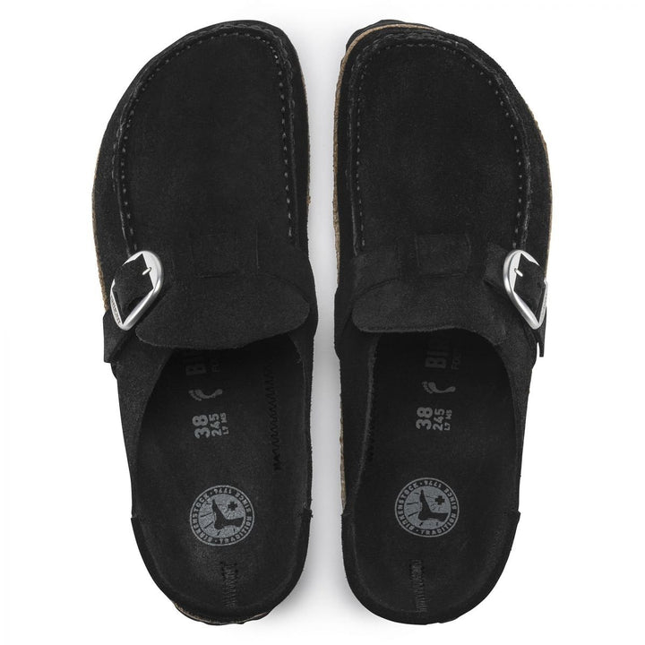 BIRKENSTOCK Womens Buckley Clog Black Suede (regular width) - 1017825 BLACK Image 3