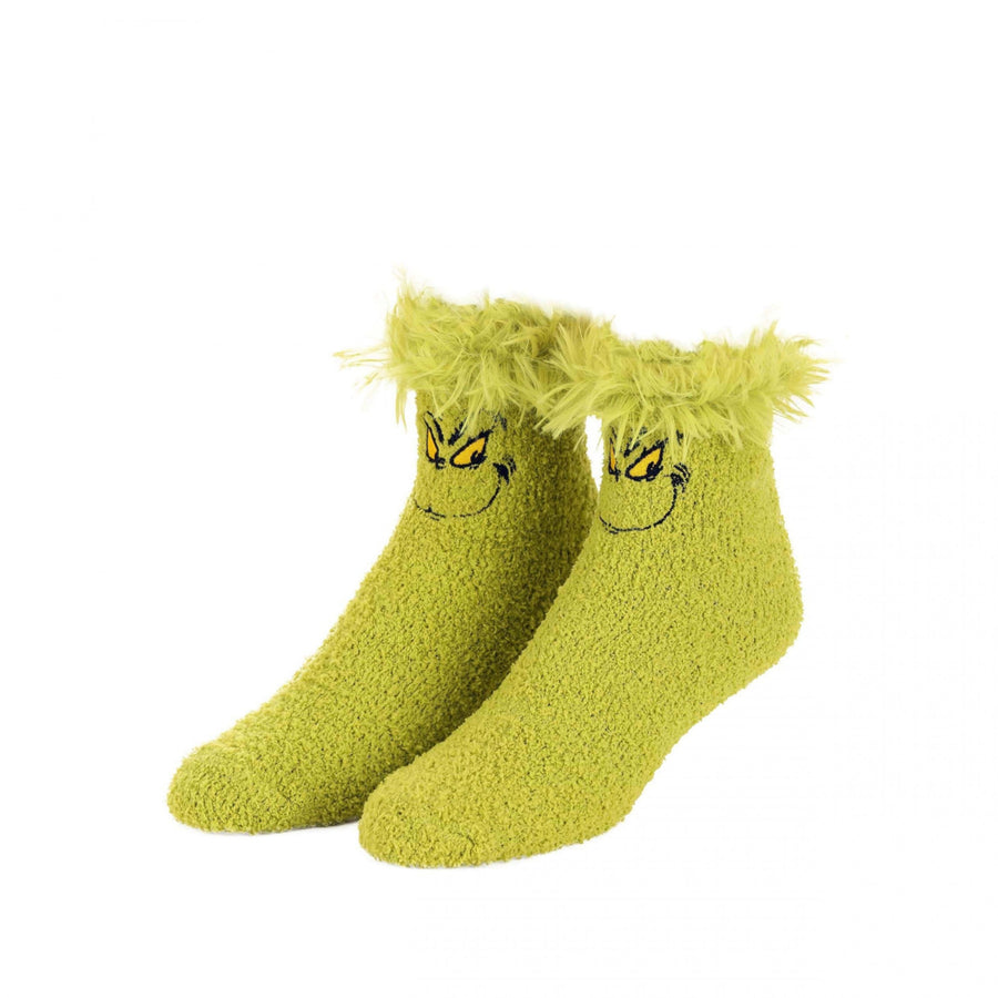 Dr. Seuss The Grinch Who Stole Christmas Character Fuzzy Socks Image 1