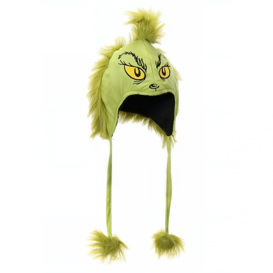 Dr. Seuss The Grinch Plush Hoodie Hat Image 1