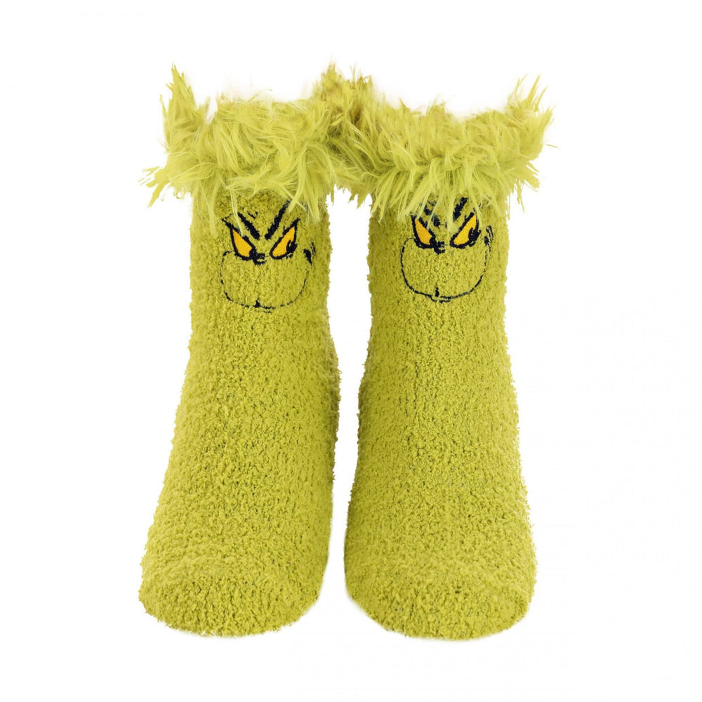 Dr. Seuss The Grinch Who Stole Christmas Character Fuzzy Socks Image 2