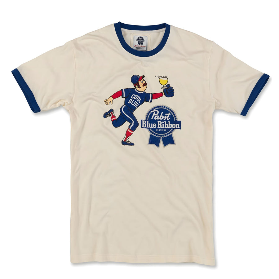 Pabst Blue Ribbon Brass Tacks Ringer T-Shirt Image 1