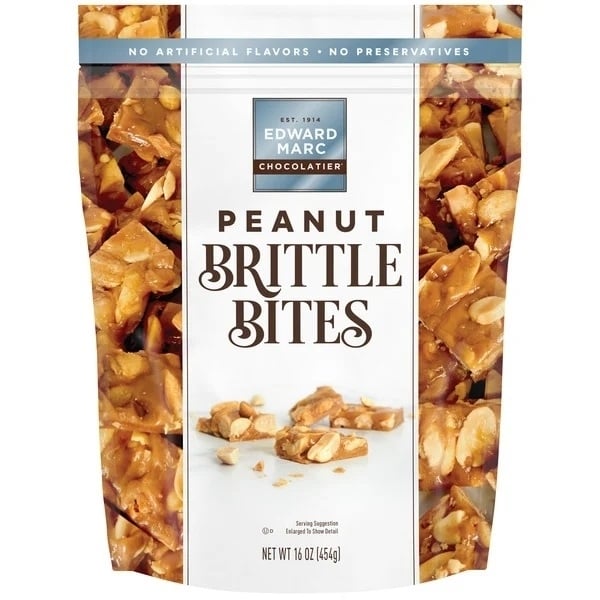 Edward Marc Peanut Brittle Bites 16 Ounce Image 1