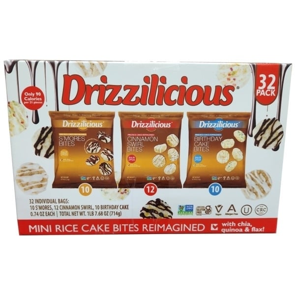 Drizzilicious Mini Rice Cake Bites Variety Pack (32 Count) Image 1