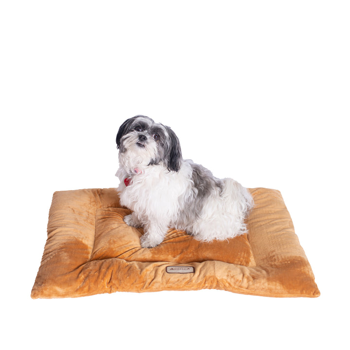 Armarkat Model M01CZS-L Large Pet Bed Mat with Poly Fill Cushion in Earth Brown Image 1