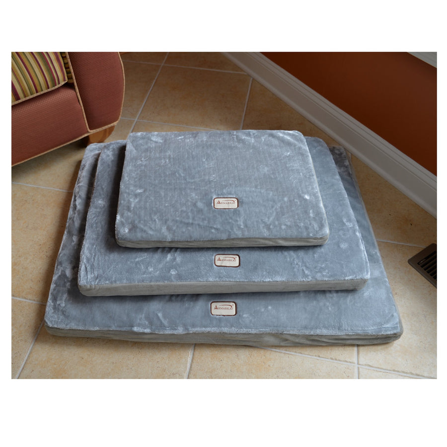 Armarkat Model M06 Large Memory Foam Orthopedic Pet Bed Mat in Gray and Sage Green Image 1