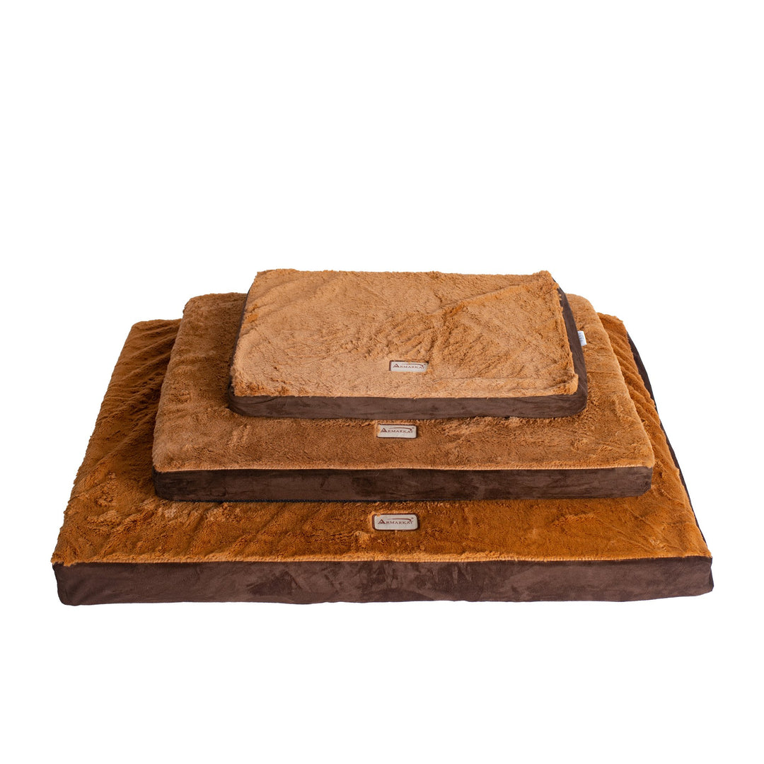 Armarkat Model M06 Large Memory Foam Orthopedic Pet Bed Mat in Mocha and Earth Brown Image 4