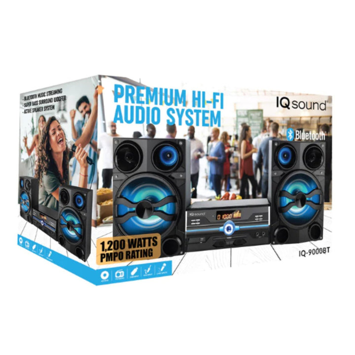 Supersonic HiFi Multimedia Audio System with Bluetooth and AUX USB and Mic Inputs (IQ-9000BT) Image 3