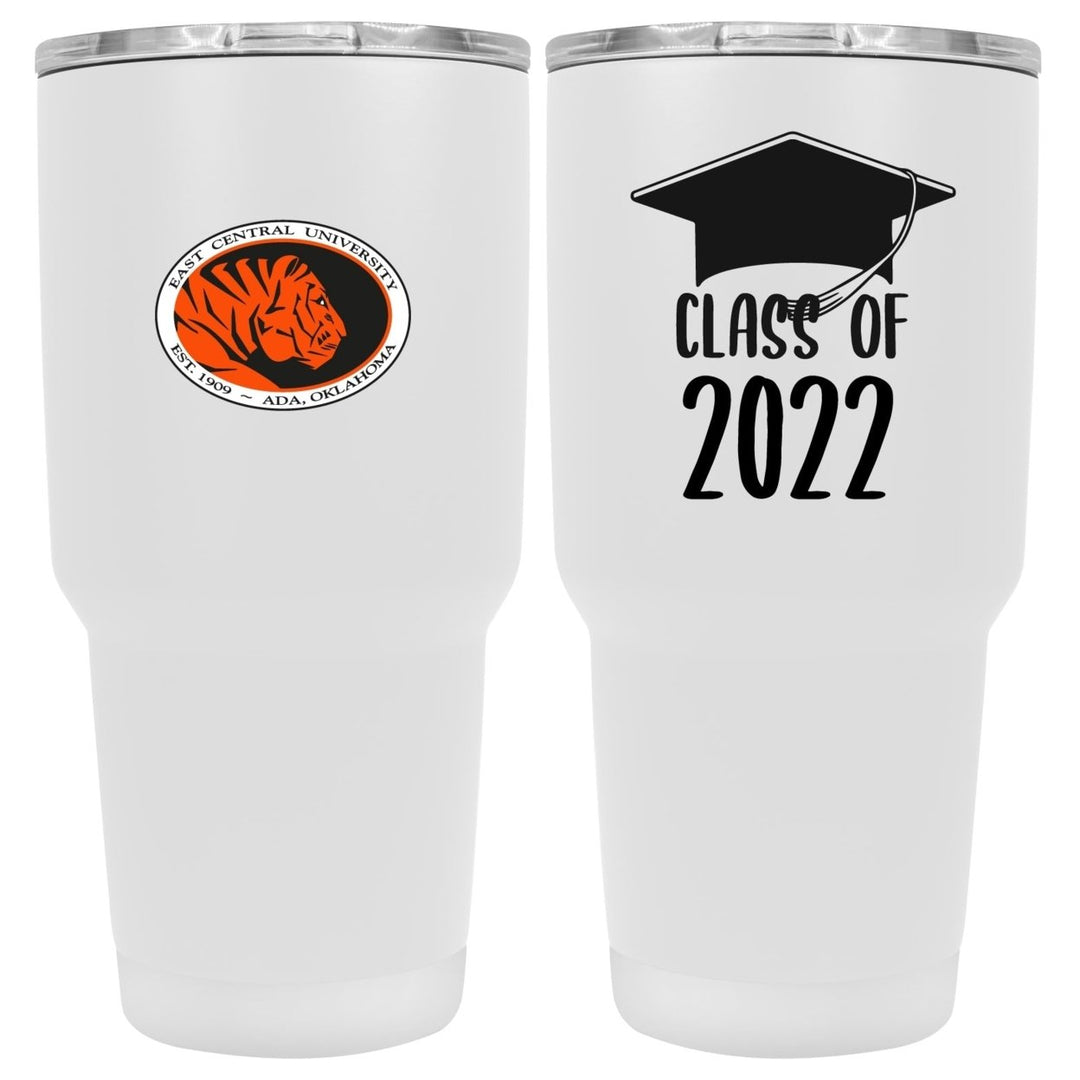 East Central University Tigers Graduation Insulated Stainless Steel Tumbler White Image 1