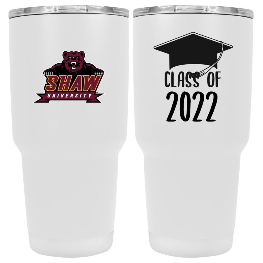 Shaw Univeristy Bears Graduation Insulated Stainless Steel Tumbler White Image 1