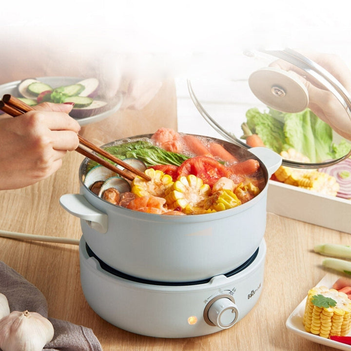 2.5L Electric Hot Pot Electric Cooker Skillet Non-Stick Rapid Noodles Cooker with Lid 220V Image 10