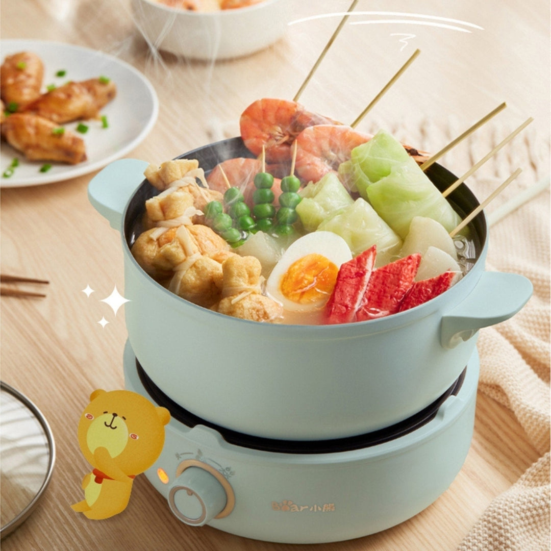 2.5L Electric Hot Pot Electric Cooker Skillet Non-Stick Rapid Noodles Cooker with Lid 220V Image 11