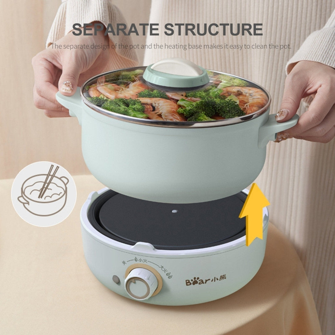 2.5L Electric Hot Pot Electric Cooker Skillet Non-Stick Rapid Noodles Cooker with Lid 220V Image 12