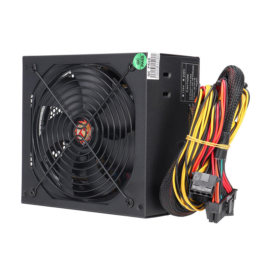 650W PC Computer Power Supply Module Unit 24Pin SATA Quiet Green LED Cooling Fan 14cm 110~220V Image 1