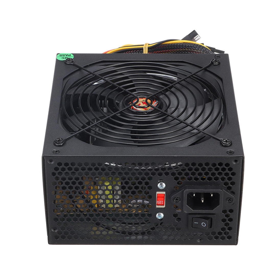 650W PC Computer Power Supply Module Unit 24Pin SATA Quiet Green LED Cooling Fan 14cm 110~220V Image 4