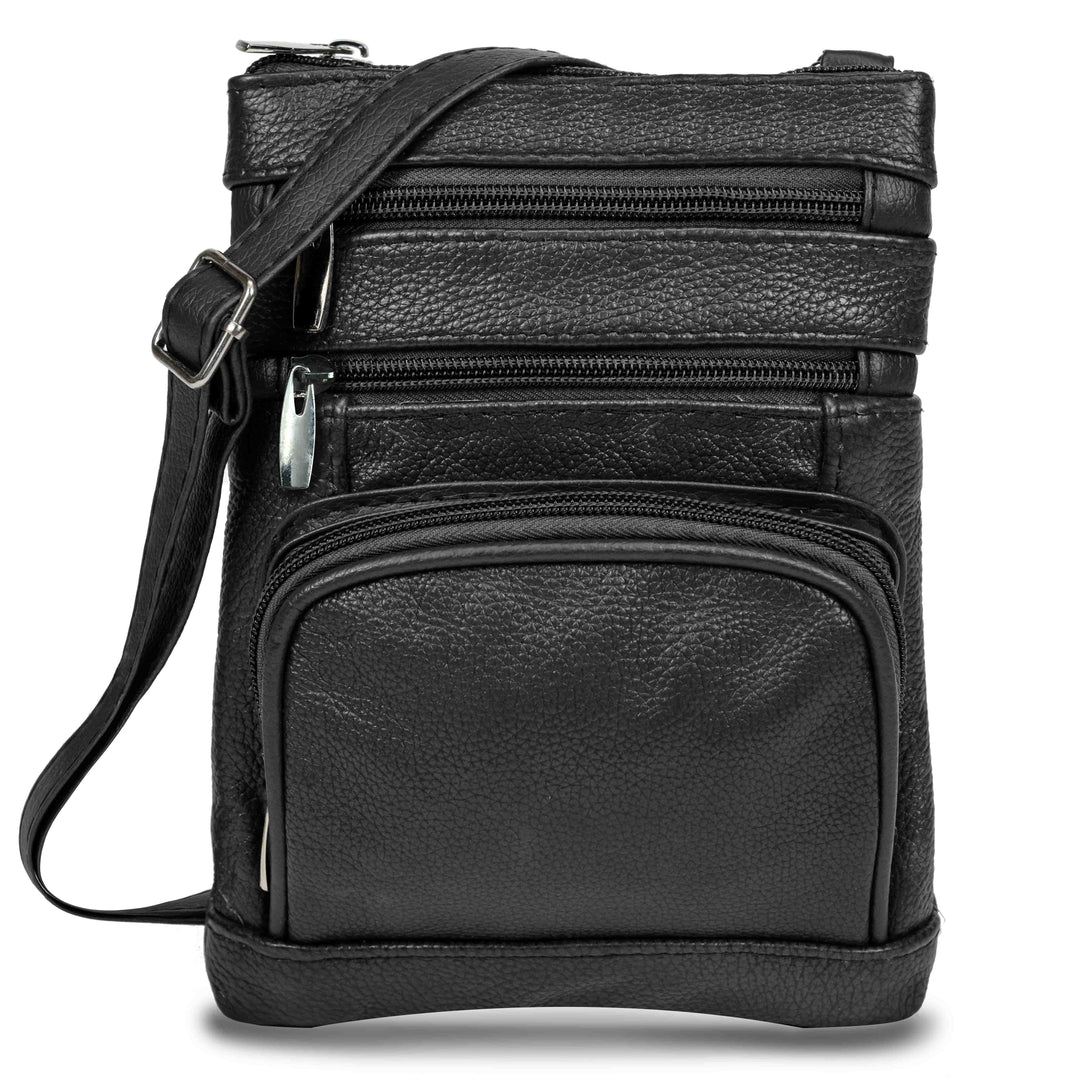 XL Super Soft Leather Crossbody Bag 11.25x9.75 Adjustable Strap 8 Colors Image 9