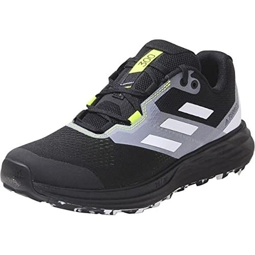 adidas Terrex Two Flow Trail Running Shoe CORE BLACK CRYSTAL WHITE SOLAR YELLOW Image 1