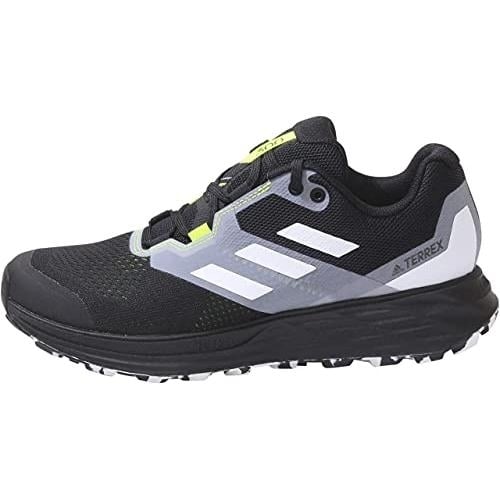 adidas Terrex Two Flow Trail Running Shoe CORE BLACK CRYSTAL WHITE SOLAR YELLOW Image 4