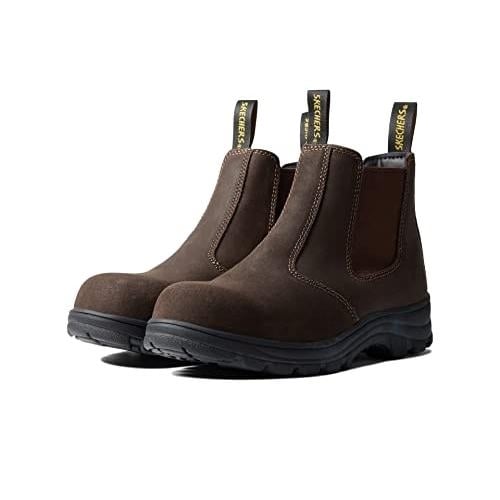 SKECHERS WORK Womens Workshire - Jannit Composite Toe Work Boot Brown - 108082-BRS BROWN Image 1