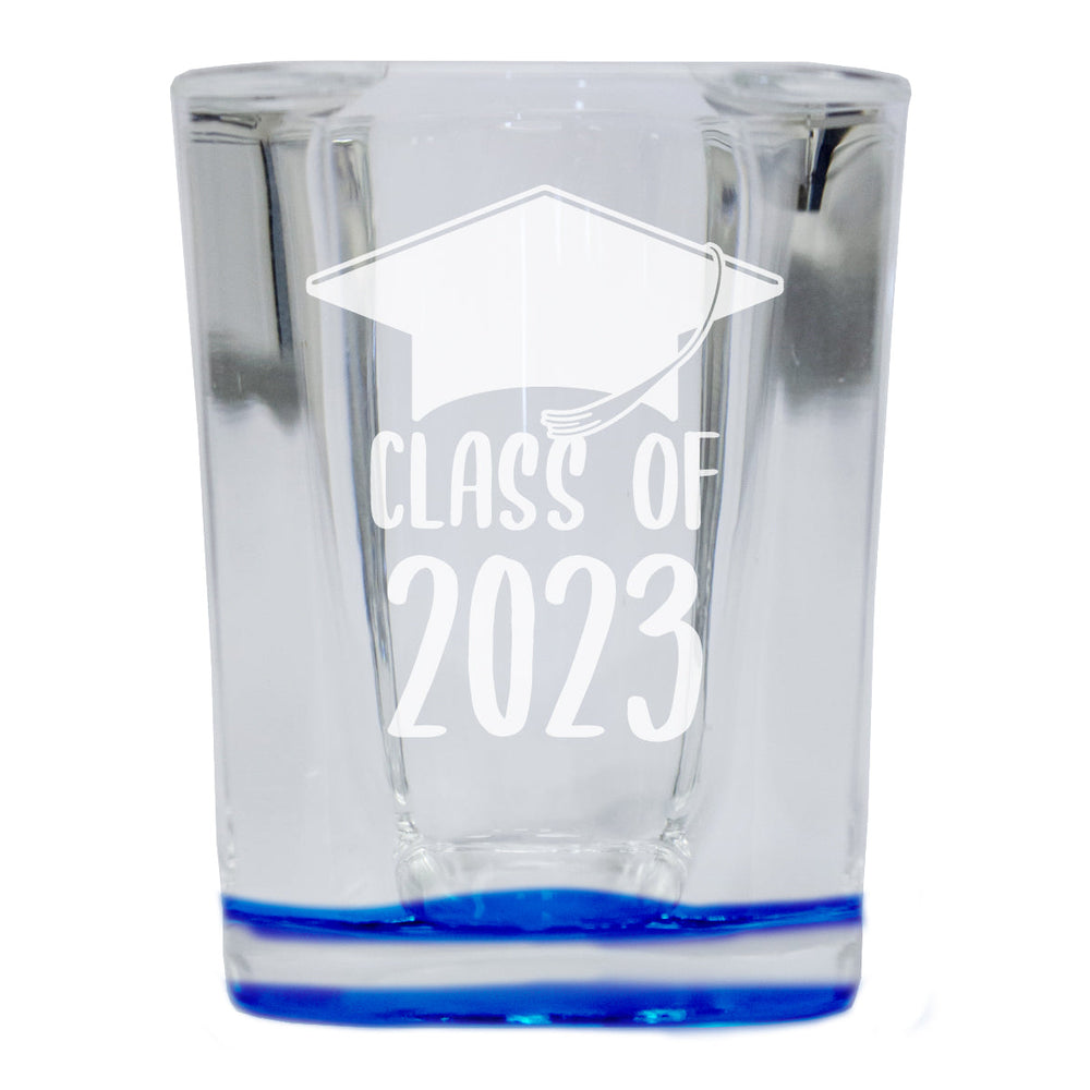 Class of 2023 Grad 2 Ounce Etched Square Shot Glass Image 2