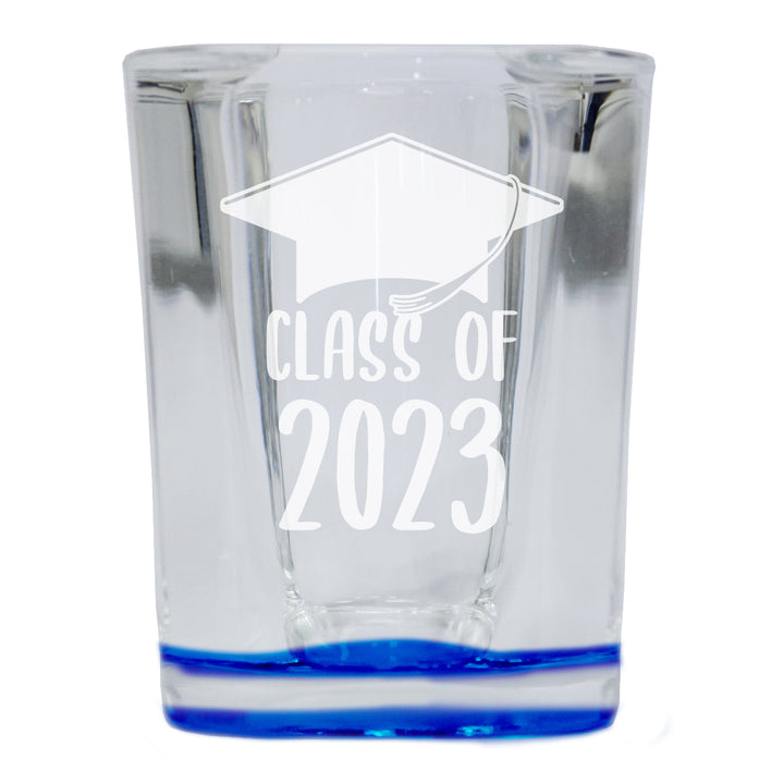 Class of 2023 Grad 2 Ounce Etched Square Shot Glass Image 2