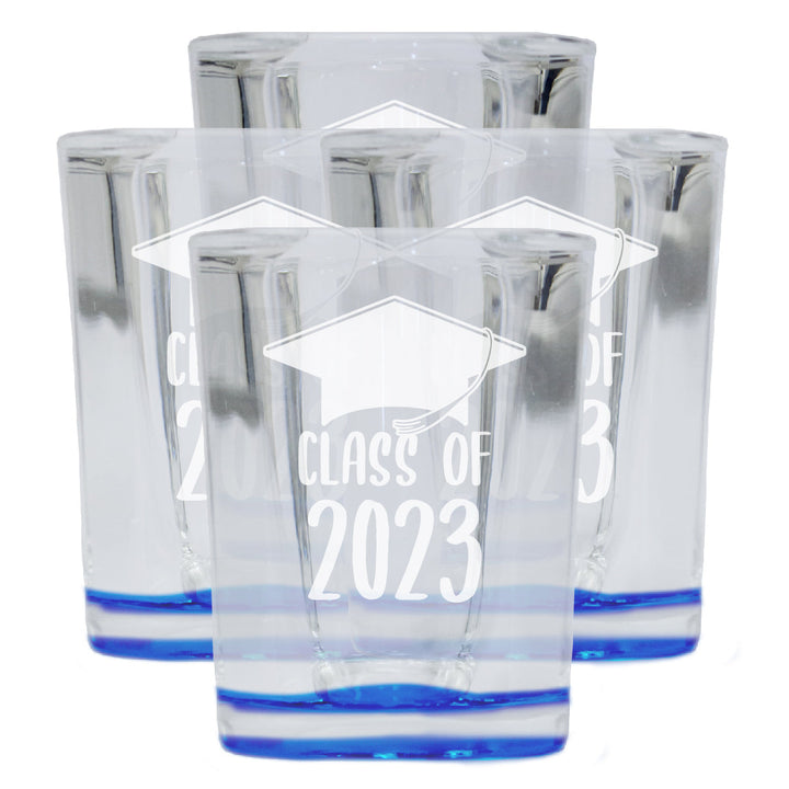 Class of 2023 Grad 2 Ounce Etched Square Shot Glass Image 4