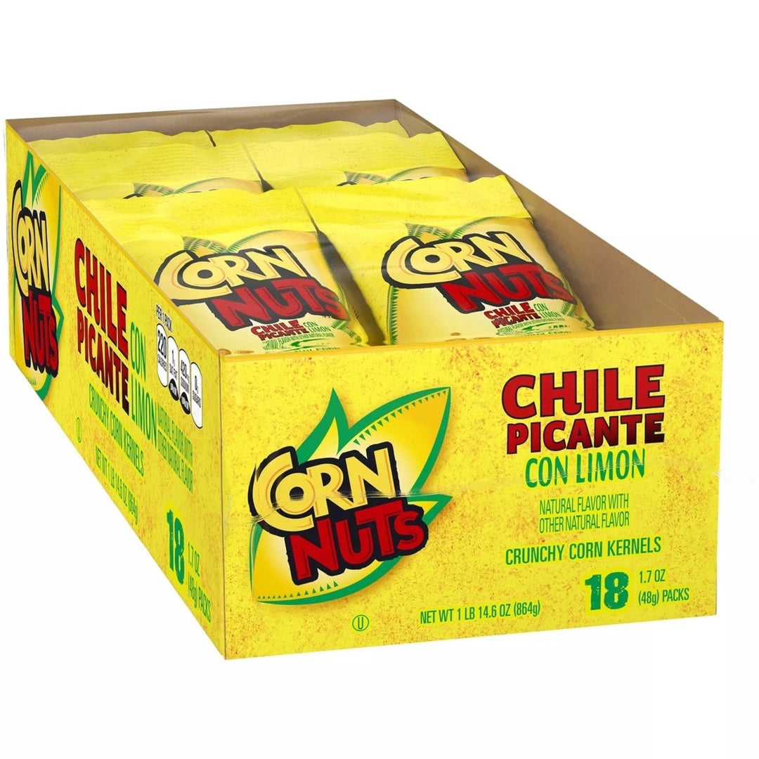 Corn Nuts Chile Picante con Limon Crunchy Corn Kernels 1.7 Ounce (Pack of 18) Image 2