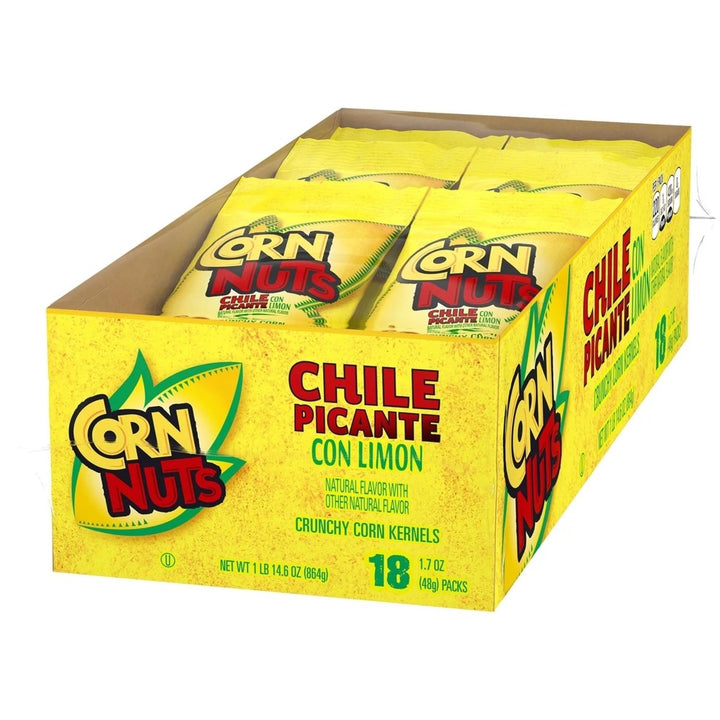 Corn Nuts Chile Picante con Limon Crunchy Corn Kernels 1.7 Ounce (Pack of 18) Image 3