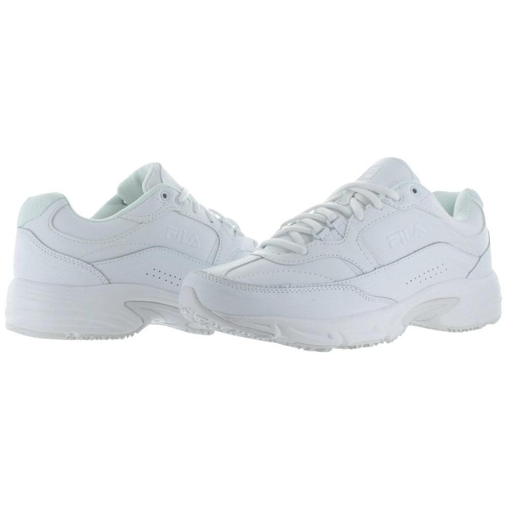 Fila Mens Wide Memory Workshift Slip-Resistant Work Ath Food Service Shoe WHT/WHT/WHT Image 4