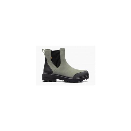 BOGS Womens Holly Chelsea Leather Rain Boot Green Ash - 72839-337 GREEN ASH Image 1