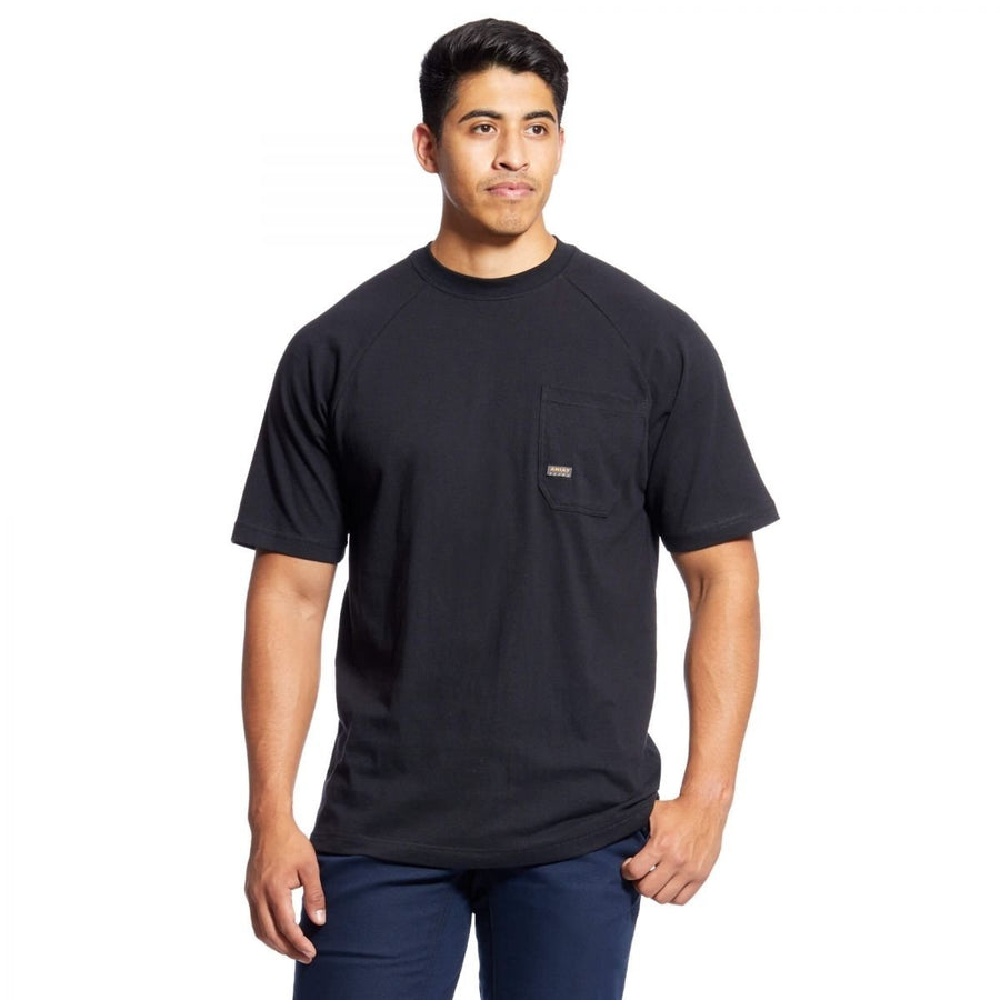Ariat Mens Rebar Cotton Strong T-Shirt Black - 10023572 Image 1