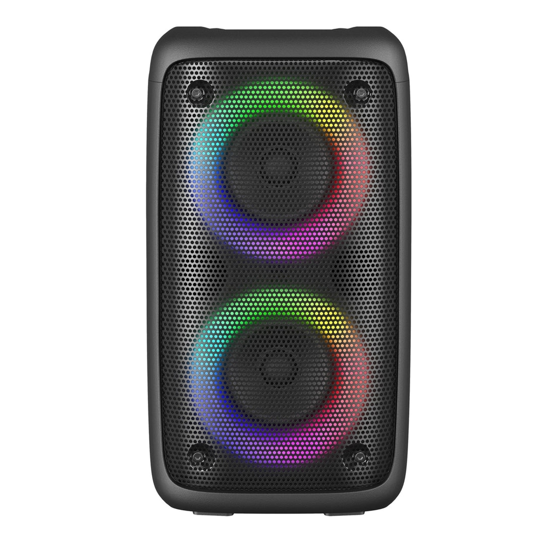 High Efficiency 2 x 3 Speaker System with LED Lights Bluetooth FM Karaoke IQ-1933BT Image 1