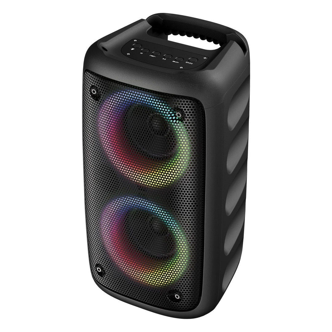 High Efficiency 2 x 3 Speaker System with LED Lights Bluetooth FM Karaoke IQ-1933BT Image 2