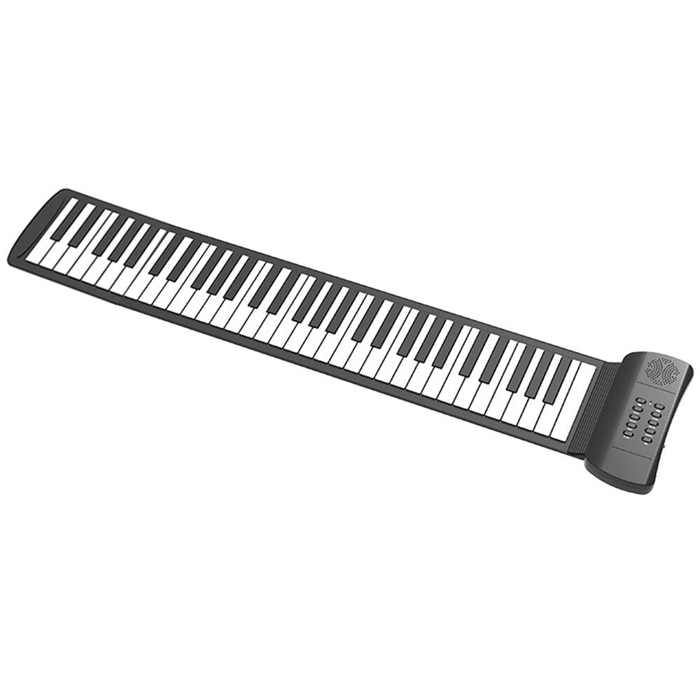 61 Standard Keys Foldable Portable Electronic Keyboard Roll Up Piano With Usb Charging Cable Image 1