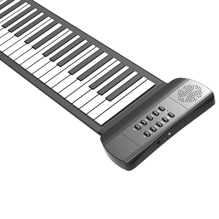 61 Standard Keys Foldable Portable Electronic Keyboard Roll Up Piano With Usb Charging Cable Image 6